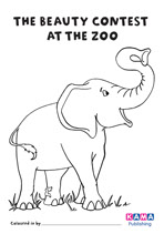 Elephant colouring sheet